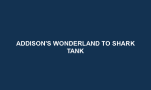 Addison's Wonderland To Shark Tank