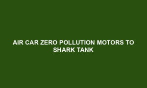 Air Car Zero Pollution Motors To Shark Tank BoyQuang Air Car Zero Pollution Motors To Shark Tank